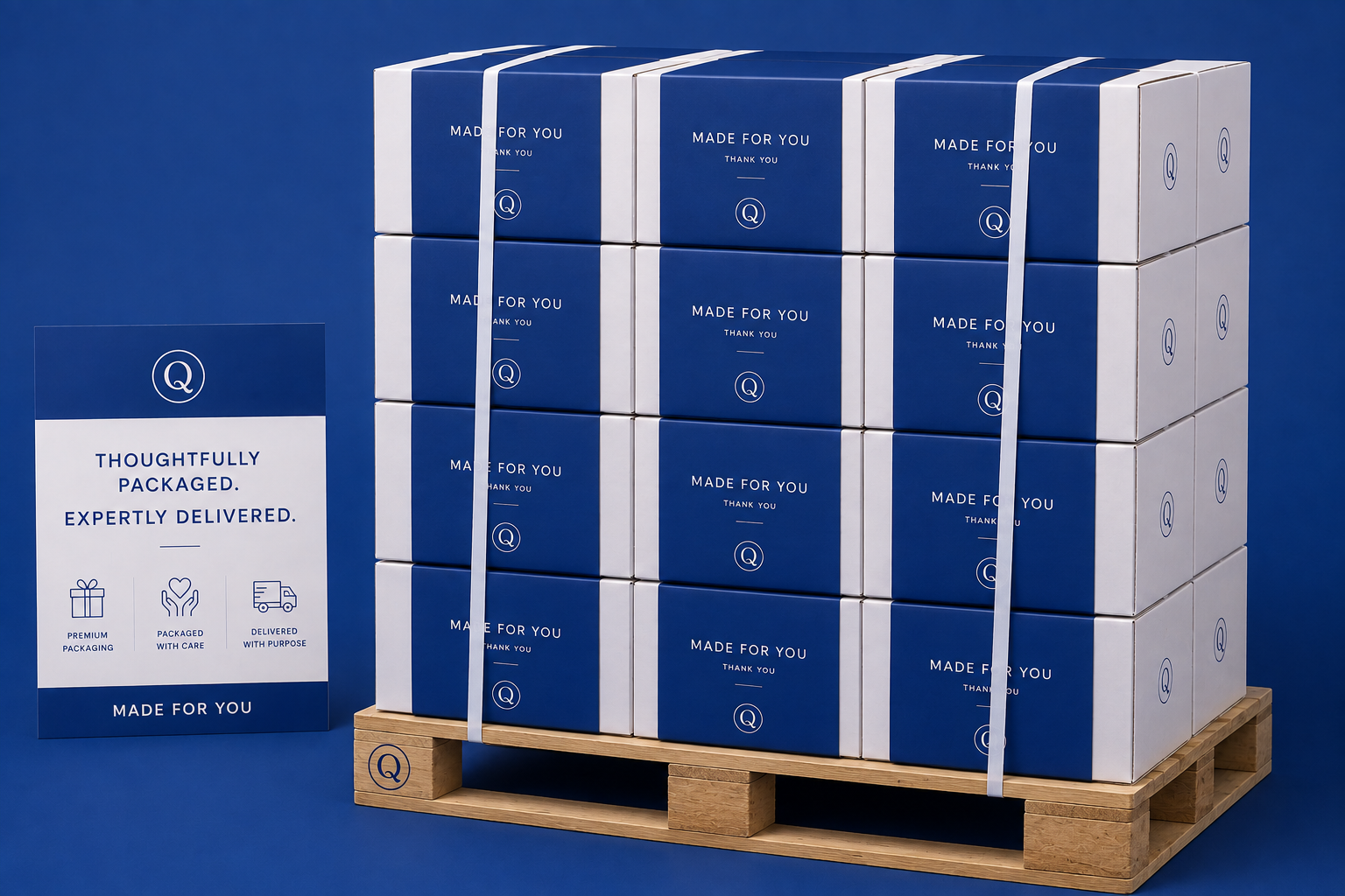 Corporate gift boxes prepared for multi-recipient fulfillment and shipping