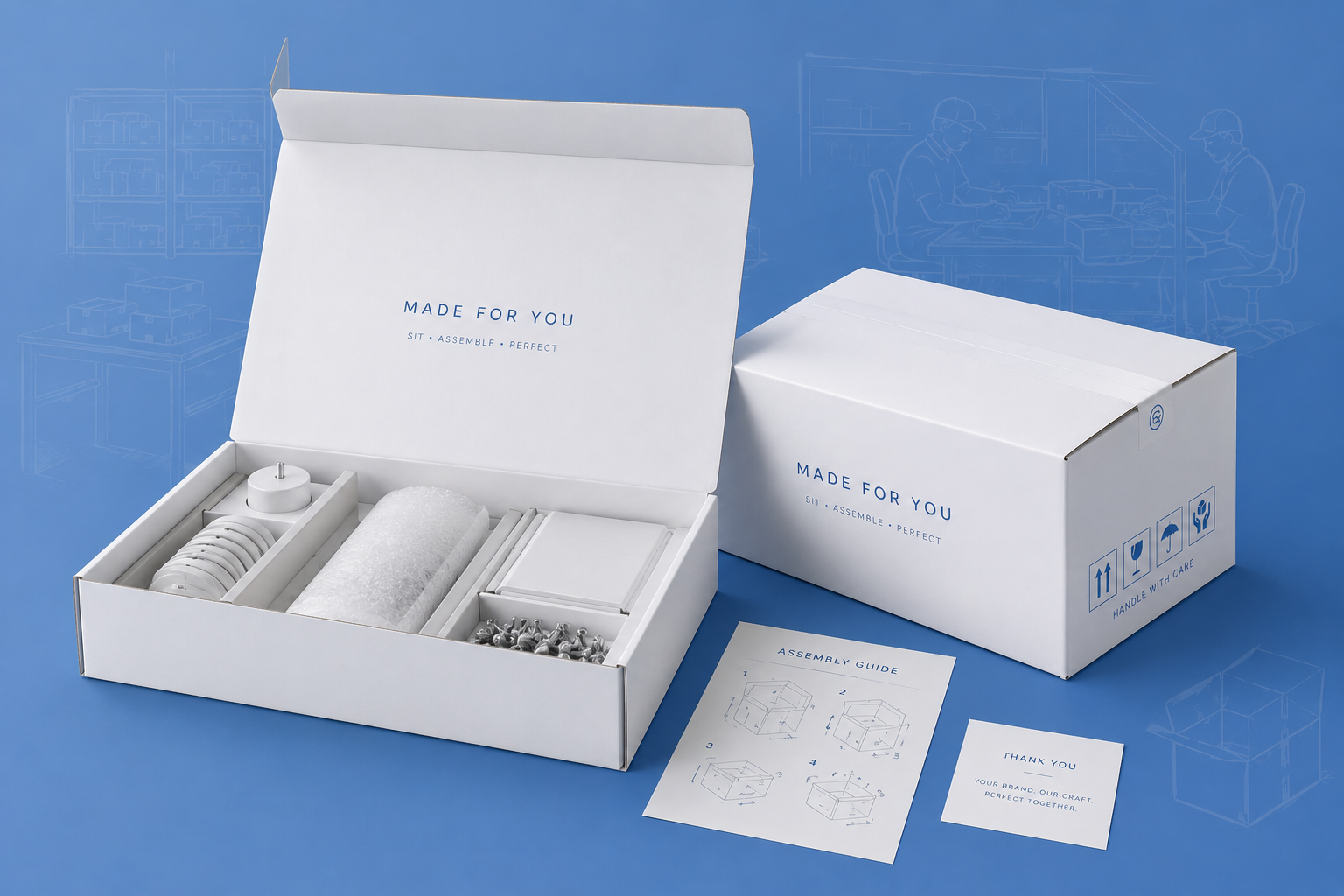 Custom PR box packaging for product launch campaign